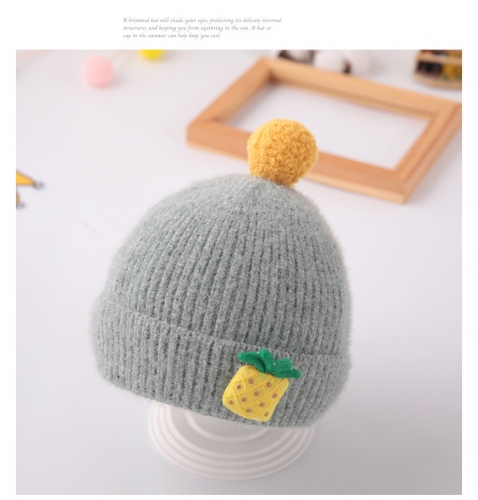 Baby Knitted Hat With Pom Pom