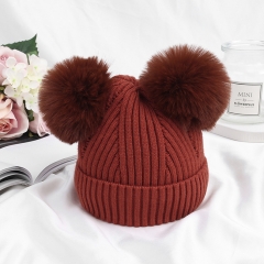 Baby Knitted Hat With Pom Pom