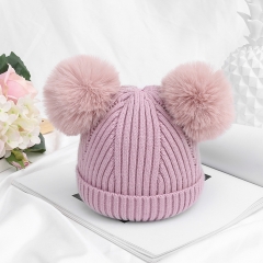 Baby Knitted Hat With Pom Pom