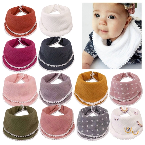 100% Cotton Muslin Bandana Bib