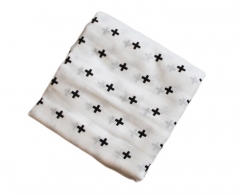 2 Layers 70% Bamboo 30% Cotton Baby Muslin Swaddle Blanket