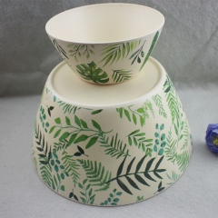 Bamboo fiber bowls