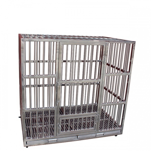 Jaula de acero inoxidable para mascotas portátil YSVET1200, jaula para perros y gatos de sujeción veterinaria