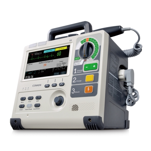 Hospital Portable Biphasic Automatic External Defibrillator Monitor Comen S5