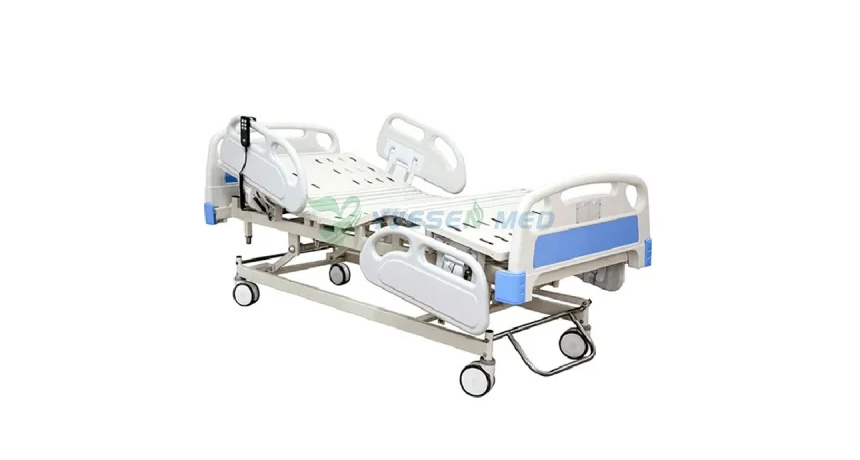 Видео с описанием функций 5-функциональной больничной кровати для интенсивной терапии YSENMED YSGH1001.
