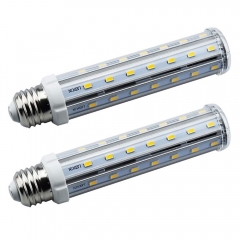 E26/E27 Base T10 LED Tubular Light Bulb 15W Warm White Daylight 85-265V AC Volts LED Corn Bulb (Pack of 2)