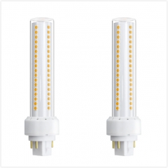 12W LED G24 4-pin Base Light Bulb 26W CFL/Compact Fluorescent Replacement G24 LED PL Retrofit Lamp 360 Degree Beam Angle (2-Pack)