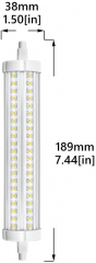 R7s tube lamp 189mm 30W LED spotlight 3000 lumens 360 ° beam angle warm white 3000K 132 pieces high brightness LED chips J type J189 flood light equivalent to 450W halogen bulb (2 pack, not dimmable)
