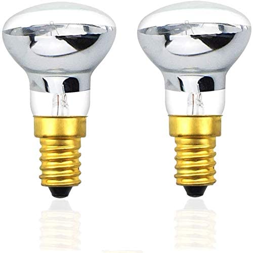Bonlux 2X R39 E14 Reflector Bulbs Spot Lights Lava Lamp 25W Super Bright Small Edison Screw Base SES Energy Saving Light Bulbs Warm White 2400-2600K 360 Degree Wide Beam Angle 240V (Non-Dimmable)(1 pack)
