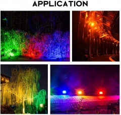 Bonlux LED RGB Floodlight Outdoor 50W Super Bright Dimmable Color Changing Garden Light with Remote Control, IP66 Waterproof LED Security Light with 12 Colors 4 Modes Ideal for Decoration, Festival