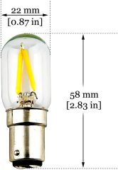 2W T22 BA15D LED Vintage Light Bulb