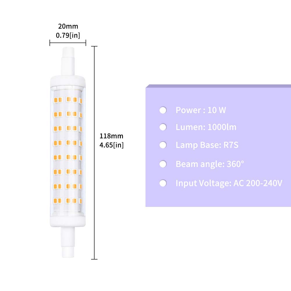 10W Non-dimmable R7S LED Light Bulb