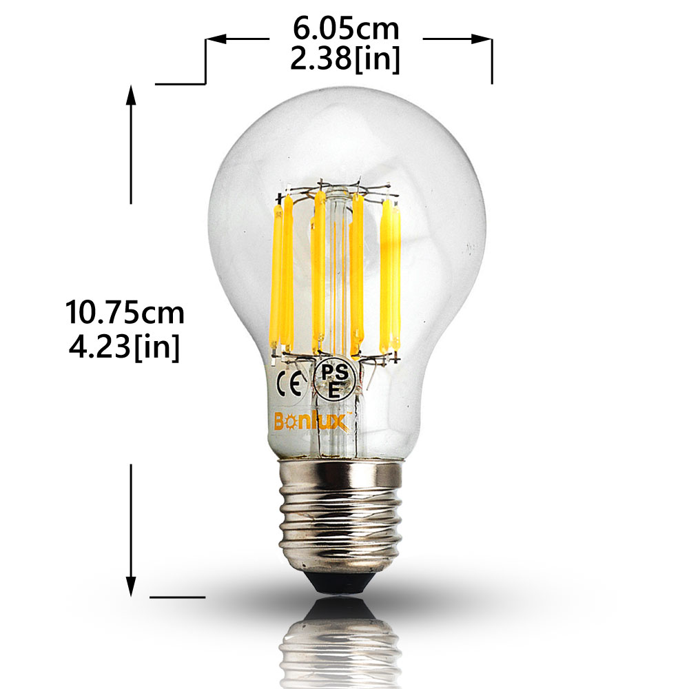 6W A60 E26/E27 LED Vintage Light Bulbs