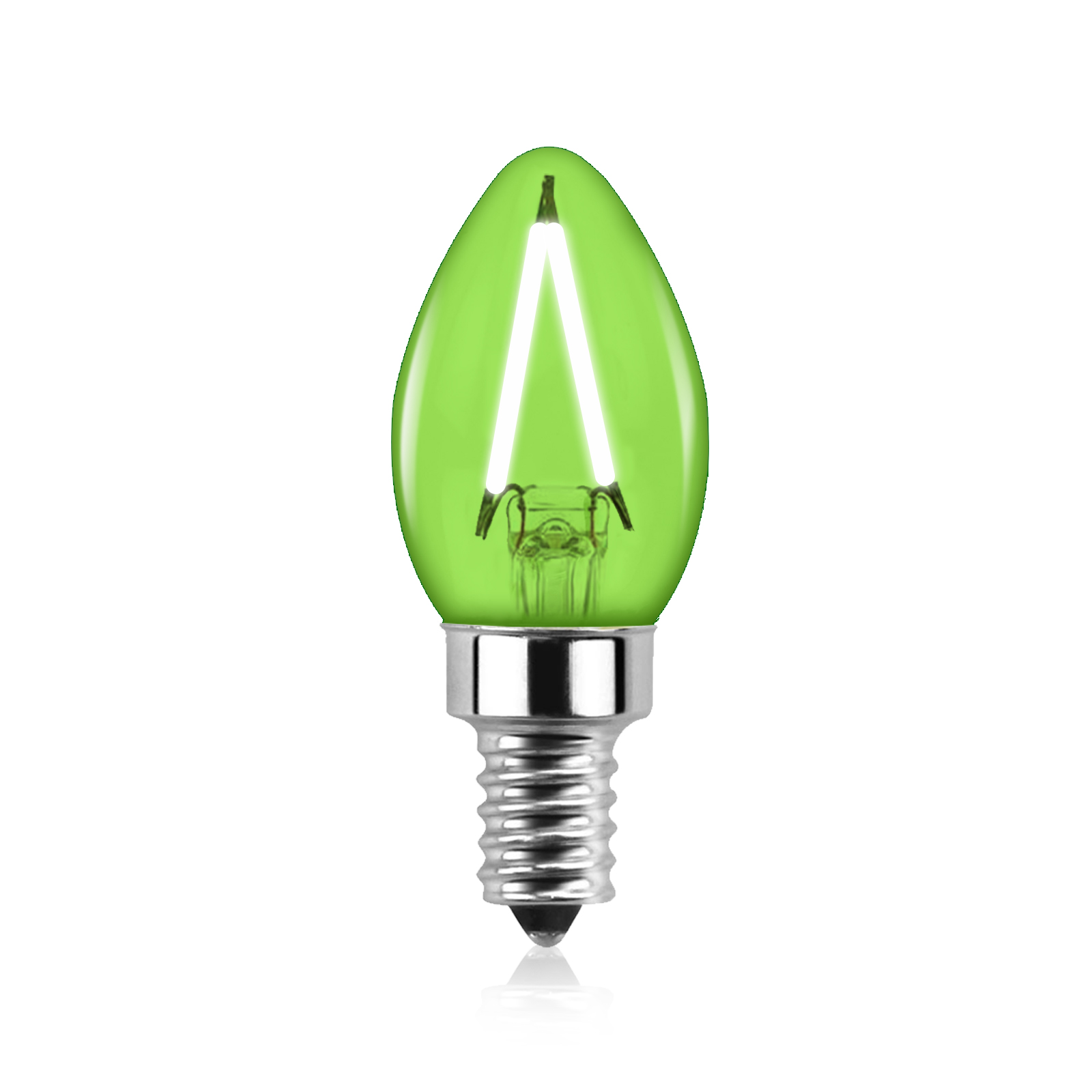 2W C7 E12 LED Green Vintage Light Bulb