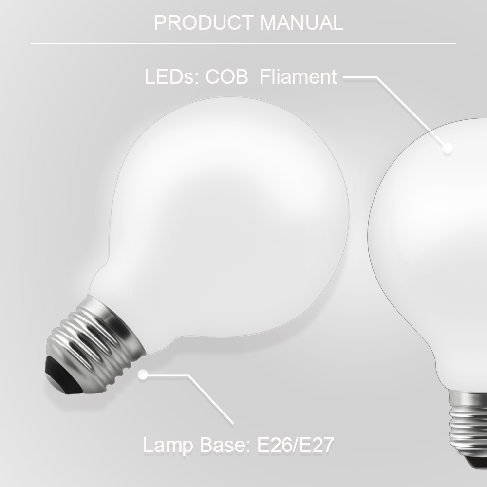 4W G80 E26/E27 LED Vintage Light Bulb