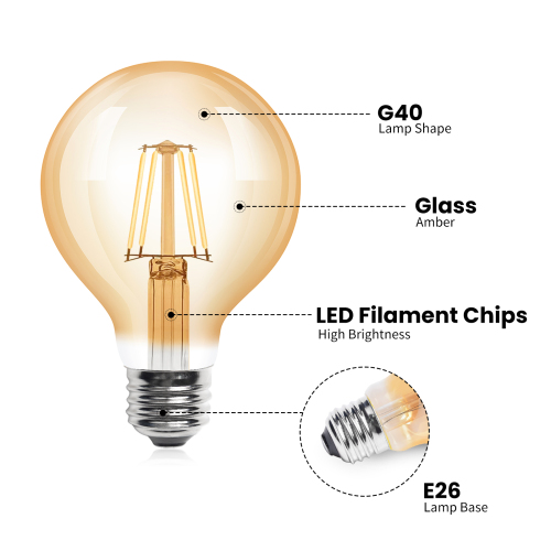 4W G80 E26 LED Vintage Light Bulb