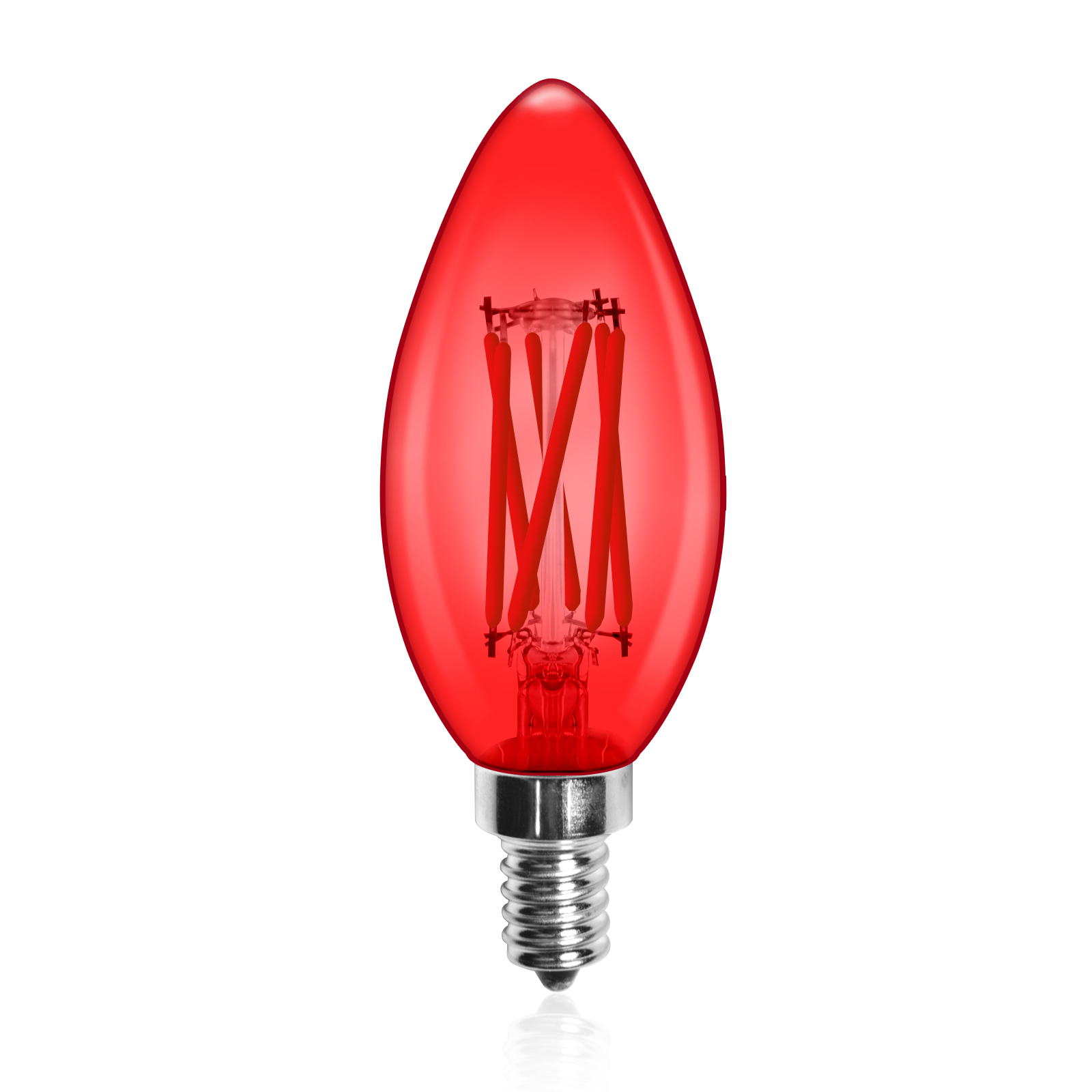 6W C35 E12 LED Red Vintage Light Bulb