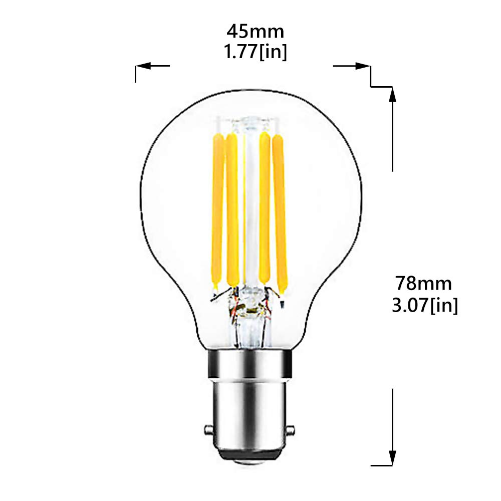 4W G125 B22 LED Vintage Light Bulb