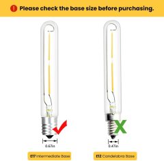 2W T20/T6 E17 LED Vintage Light Bulb