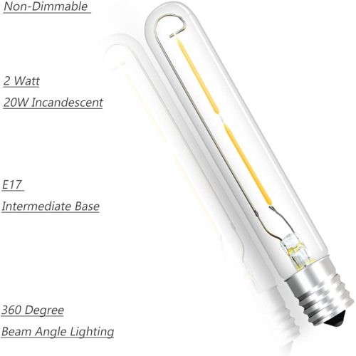 2W T20/T6 E17 LED Vintage Light Bulb