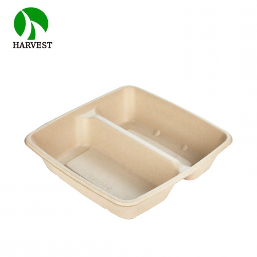 8x8 2-Compartment Square Takeaway Container