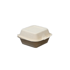 6 Inch Square Clamshell Pulp Food Container