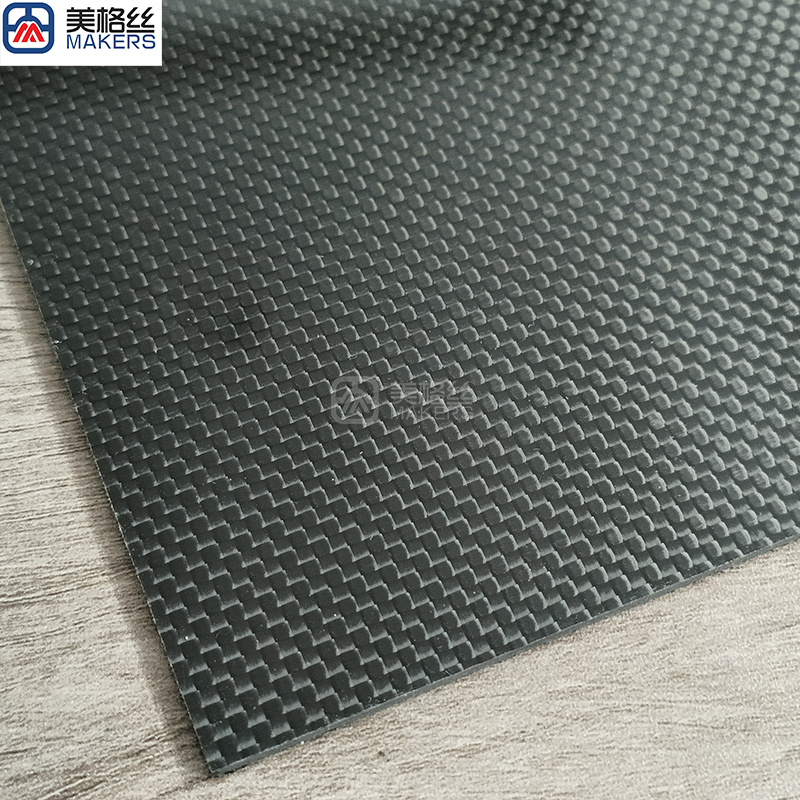 custom glossy finished plain weave carbon fiber sheet/plate 2mm thick