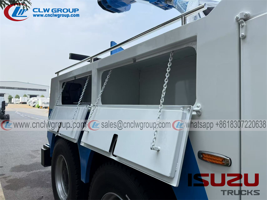 tool box of ISUZU GIGA 8x4 30 40 ton rotator crane wrecker towing service truck