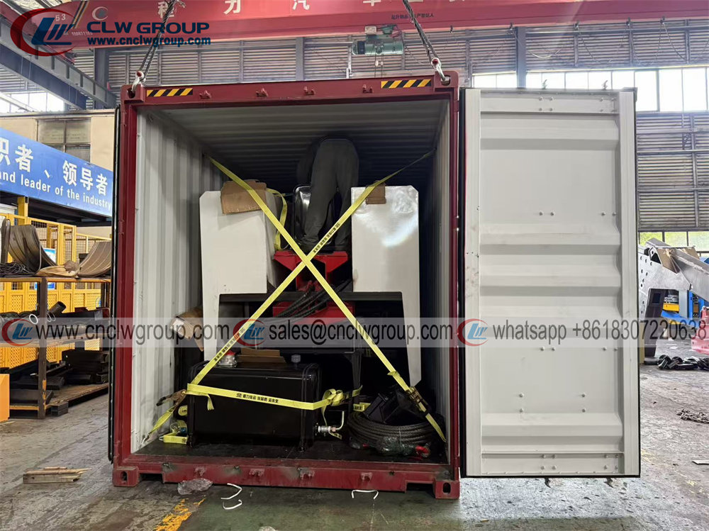 tow wrecker upper body load into container