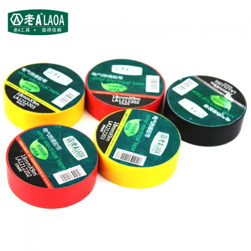 3 pcs/pack  LAOA Colorful Insulate Electrician Tape 18mm*9m  Electrical Adhesive Tape