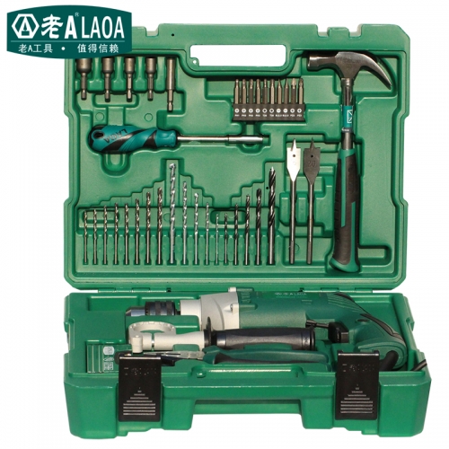 Electric Drill Impact Drill Set  Hand Tools Claw Hammer Pliers Sockets Set