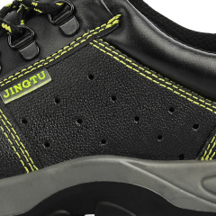 cheap price industrial leather summer work safety shoes for men
