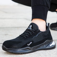 GUYISA safety shoes breathable with anti-smashing steel toe for summer