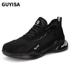 GUYISA safety shoes breathable with anti-smashing steel toe for summer