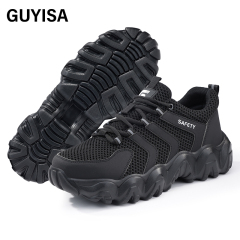 GUYISA High quality steel cloth breathable comfortable men's safety shoes
