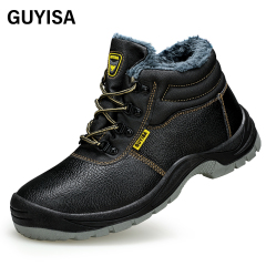GUYISA Classic series widened European standard steel toe cap steel sole solid double density polyurethane PU labor protection shoes