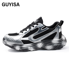 GUYISA Sports series European standard steel toe cap anti-smashing anti-puncture rubber and plastic sole labor protection shoes