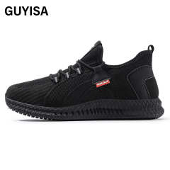 GUYISA Black new sports series sandwich mesh chef shoes