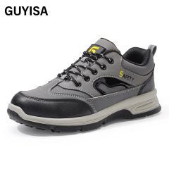 GUYISA European standard steel toe cap grey hiking series anti - impact anti - puncture labor protection shoes