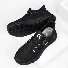 GUYISA Black new sports series sandwich mesh chef shoes