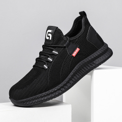 GUYISA Black new sports series sandwich mesh chef shoes