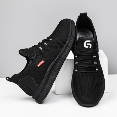 GUYISA Black new sports series sandwich mesh chef shoes