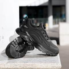 GUYISA Black sports series lightweight European standard steel toe cap labor protection shoes