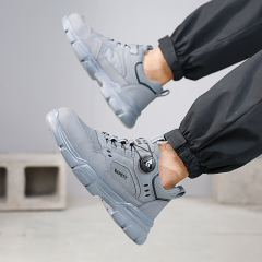 GUYISA Anti - impact 10KV insulated grey workwear series rubber - plastic sole labor protection shoes