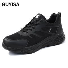 GUYISA Sports series black anti - impact anti - puncture labor protection shoes