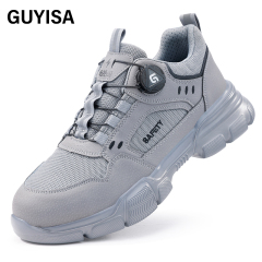 GUYISA Anti - impact 10KV insulated grey workwear series rubber - plastic sole labor protection shoes
