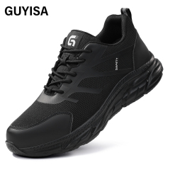 GUYISA Sports series black anti - impact anti - puncture labor protection shoes
