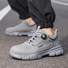 GUYISA Anti - impact 10KV insulated grey workwear series rubber - plastic sole labor protection shoes