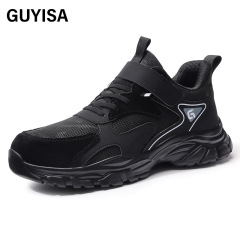 GUYISA New black casual series anti-smashing anti-piercing safety shoes