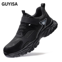 GUYISA New black casual series anti-smashing anti-piercing safety shoes